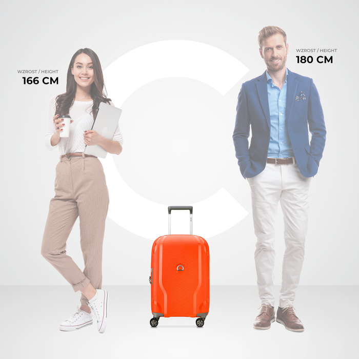 Kabinová kufr rozšiřitelná Delsey Clavel 55 cm Tangerine Orange, fotografie 10