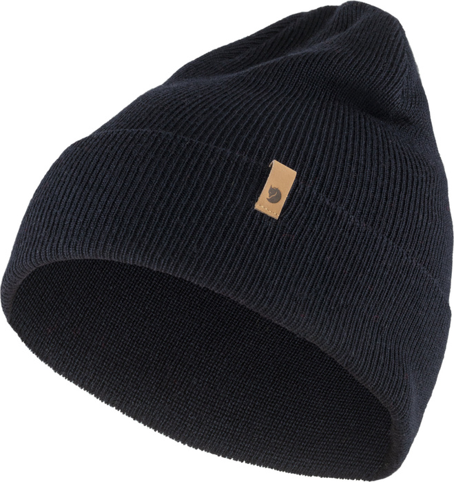 Vlněná čepice Fjallraven Classic Knit Hat - dark navy
